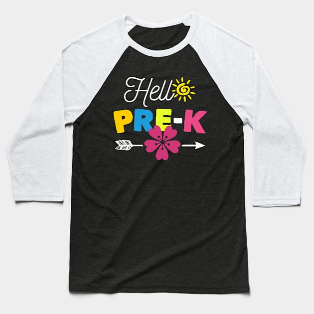 Hello Pre-K Baseball T-Shirt by Cooldruck